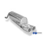 Silencieux arrière sport 100% inox 2x76mm type 13 FOX EXHAUST SYSTEMS pour FIAT GRANDE PUNTO (199)