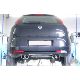 Silencieux arrière duplex sport 100% inox 2x76mm type 13 FOX EXHAUST SYSTEMS pour FIAT GRANDE PUNTO (199)