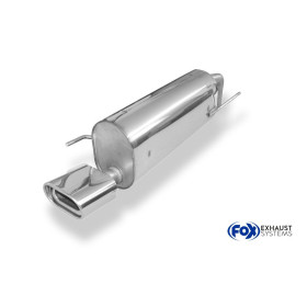 Silencieux arrière sport 100% inox 1x135x80mm type 53 FOX EXHAUST SYSTEMS pour FIAT GRANDE PUNTO (199)