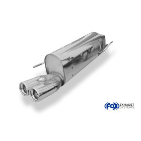 Silencieux arrière sport 100% inox 2x76mm type 13 FOX EXHAUST SYSTEMS pour FIAT GRANDE PUNTO (199)