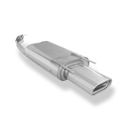 Silencieux arrière sport 100% inox 1x160x80mm type 53 FOX EXHAUST SYSTEMS pour HONDA ACCORD V (CE8/CC7)