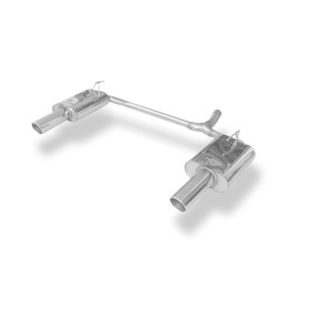 Silencieux arrière duplex sport 100% inox 1x100mm type 16 FOX EXHAUST SYSTEMS pour HONDA ACCORD VII (CM1)