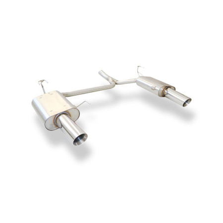 Silencieux arrière duplex sport 100% inox 1x100mm type 25 FOX EXHAUST SYSTEMS pour HONDA ACCORD VII (CM2)