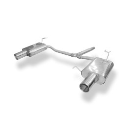 Silencieux arrière duplex sport 100% inox 1x100mm type 12 FOX EXHAUST SYSTEMS pour HONDA ACCORD VIII (CU1/CW1)