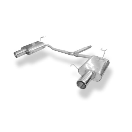 Silencieux arrière duplex sport 100% inox 1x100mm type 12 FOX EXHAUST SYSTEMS pour HONDA ACCORD VIII (CU1/CW1)