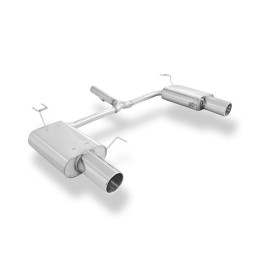 Silencieux arrière duplex sport 100% inox 1x100mm type 12 FOX EXHAUST SYSTEMS pour HONDA ACCORD VIII (CU2)