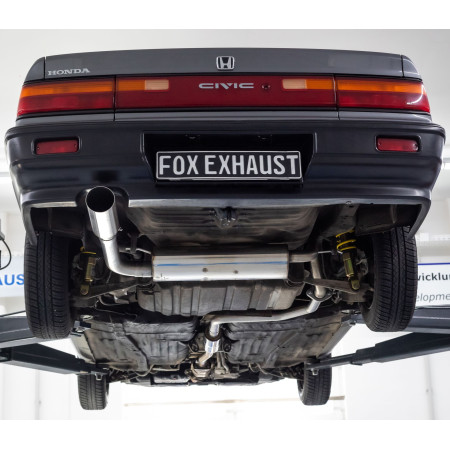 Silencieux arrière sport 100% inox 1x100mm type 10 FOX EXHAUST SYSTEMS pour HONDA CIVIC 4 (ED3)