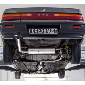 Silencieux arrière sport 100% inox 1x63mm type 10 FOX EXHAUST SYSTEMS pour HONDA CIVIC 4 (ED3)