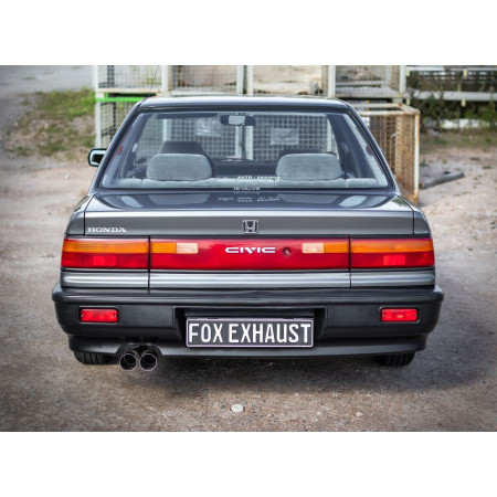 Silencieux arrière sport 100% inox 2x70mm type 10 FOX EXHAUST SYSTEMS pour HONDA CIVIC 4 (ED3)