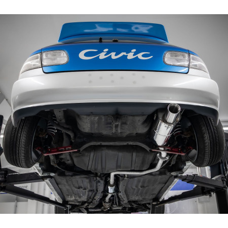 Silencieux arrière sport 100% inox 1x90mm type 24 FOX EXHAUST SYSTEMS pour HONDA CIVIC 5 (EG2/EG3)