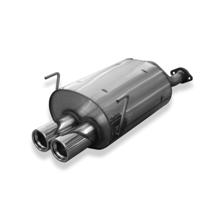 Silencieux arrière sport 100% inox 2x76mm type 13 FOX EXHAUST SYSTEMS pour HONDA CIVIC 5