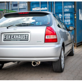 Silencieux arrière sport 100% inox 1x90mm type 24 FOX EXHAUST SYSTEMS pour HONDA CIVIC 6 (EJ9)