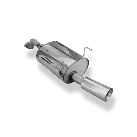 Silencieux arrière sport 100% inox 1x100mm type 24 FOX EXHAUST SYSTEMS pour HONDA CIVIC 6 COUPÉ (EJ6)