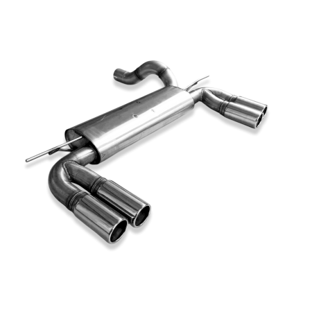 Silencieux arrière duplex sport 100% inox 2x80mm type 12 FOX EXHAUST SYSTEMS pour HONDA CIVIC 7 TYPE R (EP3)