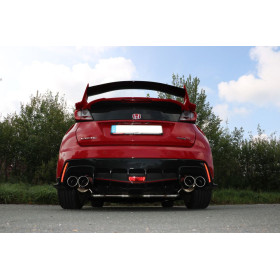 Silencieux arrière duplex sport 100% inox 2x90mm type 12 FOX EXHAUST SYSTEMS pour HONDA CIVIC 9 TYPE R (FK2)