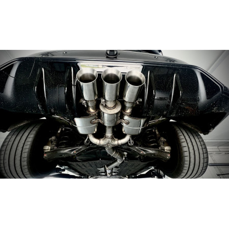 CATBACK avec silencieux central sport 100% inox 3x100mm type 25 FOX EXHAUST SYSTEMS pour HONDA CIVIC 11 TYPE R