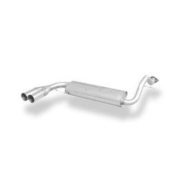 Silencieux arrière sport 100% inox 2x70mm type 10 FOX EXHAUST SYSTEMS pour HONDA CRX II (EC8/EC9/ED6/ED7/ED9)