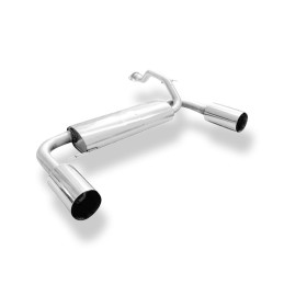 Silencieux arrière duplex sport 100% inox 1x114mm type 10 FOX EXHAUST SYSTEMS pour HONDA CRX II (EC8/EC9/ED6/ED7/ED9)