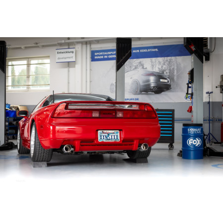 Silencieux arrière duplex sport 100% inox 1x100mm type 27 FOX EXHAUST SYSTEMS pour HONDA NSX