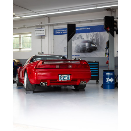 Silencieux arrière duplex sport 100% inox 2x76mm type 16 FOX EXHAUST SYSTEMS pour HONDA NSX