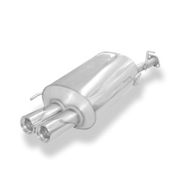 Silencieux arrière sport 100% inox 2x76mm type 13 FOX EXHAUST SYSTEMS pour HONDA PRELUDE (BB2/BB3)