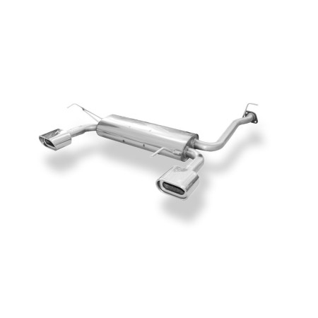 Silencieux arrière duplex sport 100% inox 1x135x80mm type 53 FOX EXHAUST SYSTEMS pour HONDA PRELUDE (BB2/BB3)