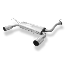 Silencieux arrière duplex sport 100% inox 1x90mm type 10 FOX EXHAUST SYSTEMS pour HONDA PRELUDE (BB2/BB3)