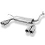 Silencieux arrière duplex sport 100% inox 2x80mm type 13 FOX EXHAUST SYSTEMS pour HONDA PRELUDE (BB9)
