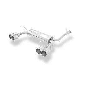 Silencieux arrière duplex sport 100% inox 2x90mm type 10 FOX EXHAUST SYSTEMS pour HONDA PRELUDE (BB9)