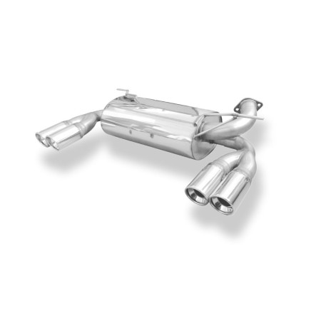 Silencieux arrière duplex sport 100% inox 2x90mm type 17 FOX EXHAUST SYSTEMS pour HUMMER H3