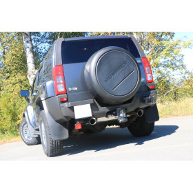 Silencieux arrière duplex sport 100% inox 1x100mm type 25 FOX EXHAUST SYSTEMS pour HUMMER H3