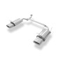 Silencieux arrière duplex sport 100% inox 1x160x80mm type 53 FOX EXHAUST SYSTEMS pour HYUNDAI ACCENT (LC)