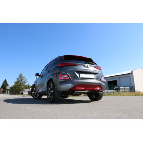 Silencieux arrière duplex sport 100% inox 1x145x65mm type 59 FOX EXHAUST SYSTEMS pour HYUNDAI KONA (2WD)