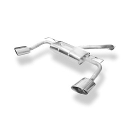 Silencieux arrière duplex sport 100% inox 1x160x90mm type 38 FOX EXHAUST SYSTEMS pour HYUNDAI KONA (2WD)