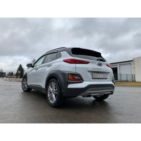 Silencieux arrière duplex sport 100% inox 1x145x65mm type 59 FOX EXHAUST SYSTEMS pour HYUNDAI KONA (4WD)