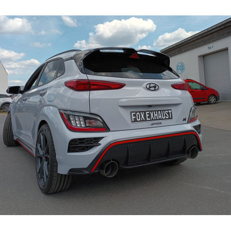 Silencieux arrière duplex sport 100% inox 1x130mm type 14 FOX EXHAUST SYSTEMS pour HYUNDAI KONA N (2WD)