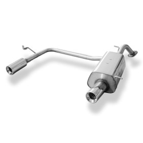 Silencieux arrière duplex sport 100% inox 1x90mm type 13 FOX EXHAUST SYSTEMS pour HYUNDAI GETZ (3/5 portes)