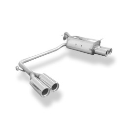 Silencieux arrière duplex sport 100% inox 2x80mm type 13 FOX EXHAUST SYSTEMS pour HYUNDAI GETZ (3/5 portes)