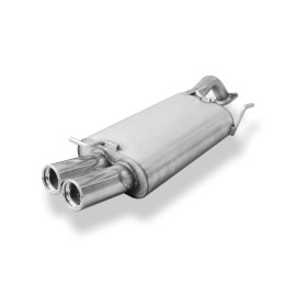 Silencieux arrière sport 100% inox 2x76mm type 13 FOX EXHAUST SYSTEMS pour HYUNDAI COUPÉ (RD)