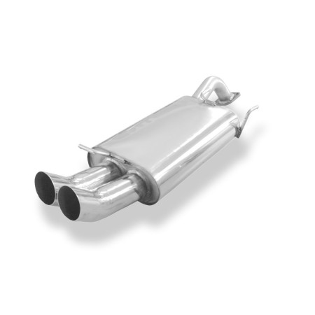 Silencieux arrière sport 100% inox 2x76mm type 18 FOX EXHAUST SYSTEMS pour HYUNDAI COUPÉ (RD)