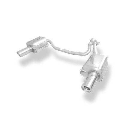 Silencieux arrière duplex sport 100% inox 1x100mm type 17 FOX EXHAUST SYSTEMS pour HYUNDAI COUPÉ (GK) 2002-2006