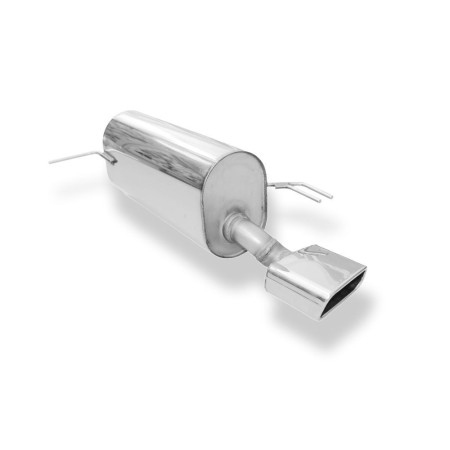 Silencieux arrière sport 100% inox 1x145x65mm type 59 FOX EXHAUST SYSTEMS pour HYUNDAI i20 (PB/PBT)