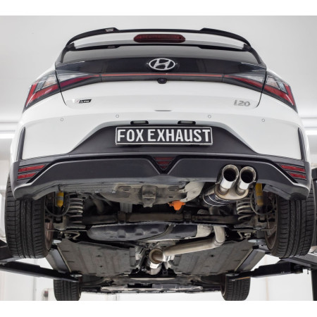 CATBACK - Silencieux arrière sport 100% inox 2x90mm type 25 + silencieux avant FOX EXHAUST SYSTEMS pour HYUNDAI i20 (BC3)