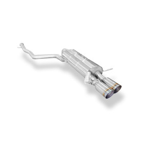 Silencieux arrière sport 100% inox 2x90mm type 14 (bord coloré) avec clapet FOX EXHAUST SYSTEMS pour HYUNDAI i20 N (BC3)