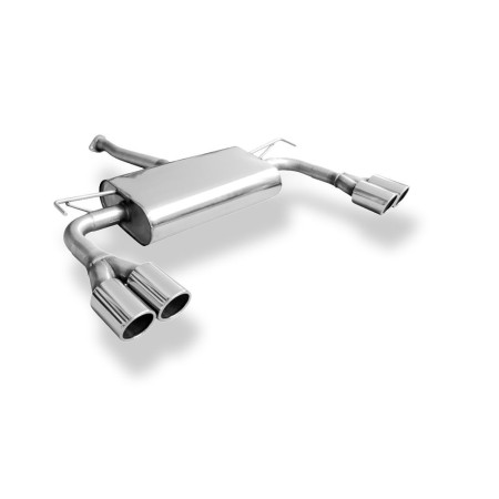 Silencieux arrière duplex sport 100% inox 2x80mm type 16 FOX EXHAUST SYSTEMS pour HYUNDAI ix35