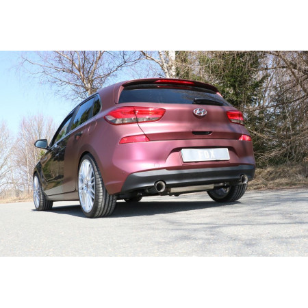 Silencieux arrière duplex sport 100% inox 1x90mm type 25 FOX EXHAUST SYSTEMS pour HYUNDAI i30 (PDE)