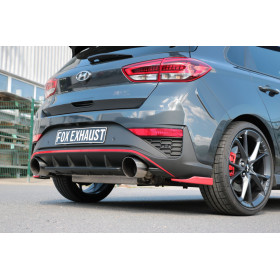 Kit d'embouts d'échappement 100% inox 1x130mm type 14 FOX EXHAUST SYSTEMS pour HYUNDAI i30 N Facelift (PDE)