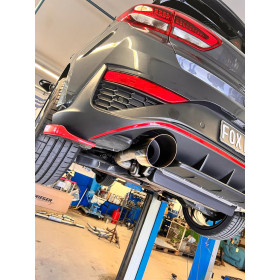 Kit d'embouts d'échappement 100% inox 1x130mm type 14 FOX EXHAUST SYSTEMS pour HYUNDAI i30 N Facelift (PDE)