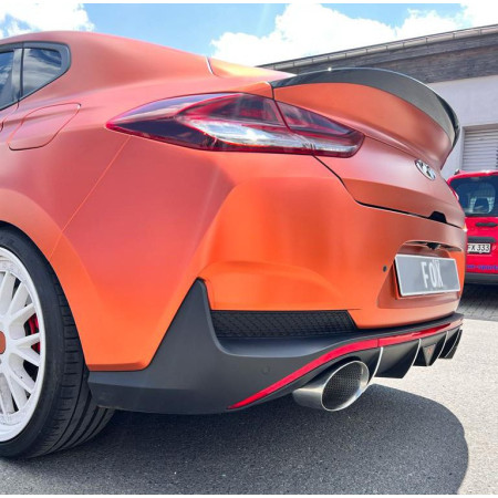 Kit d'embouts d'échappement 100% inox 1x160x130mm type 38 FOX EXHAUST SYSTEMS pour HYUNDAI i30 N Fastback Facelift (PDE)