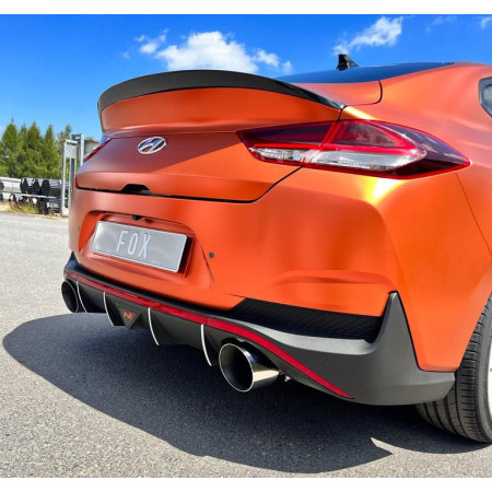 Kit d'embouts d'échappement 100% inox 1x130mm type 14 FOX EXHAUST SYSTEMS pour HYUNDAI i30 N Fastback Facelift (PDE)